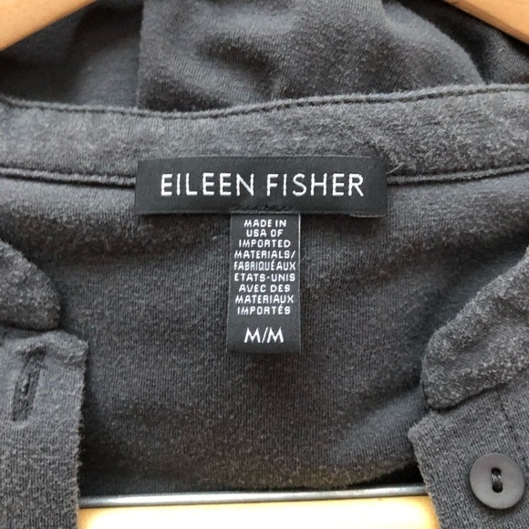 Eileen Fisher maxi button dress side slits - Picture 7 of 8
